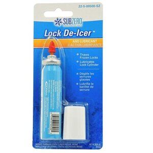 Subzero Lock De-icer Thaws Frozen Locks Cars Auto Trucks Large 0.62 Oz. Aerosol